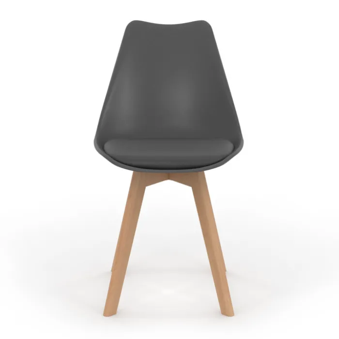 Chaises scandinaves 4 couleurs : gris foncé, gris clair, noir et blanc