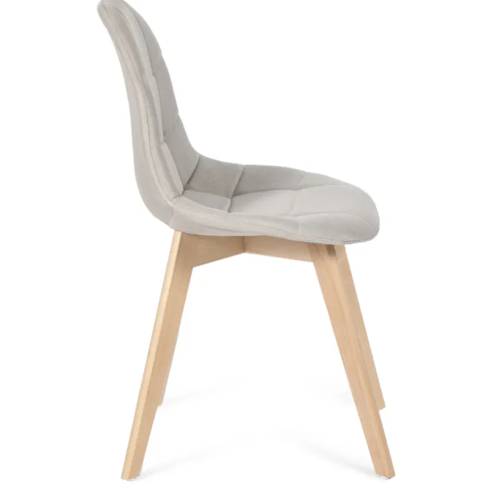 Chaises scandinaves beiges pieds en bois