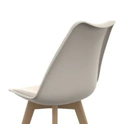 Chaises scandinaves beige, blanc et marron velours patchworks mix color