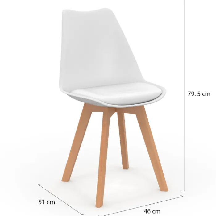Chaises scandinaves beige, blanc et marron velours patchworks mix color