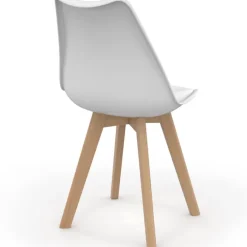 Chaises scandinaves bleu canard et blanc