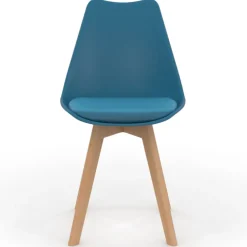 Chaises scandinaves bleu canard