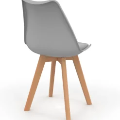 Chaises scandinaves grises avec coussin