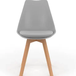 Chaises scandinaves grises avec coussin