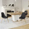 Chaises scandinaves grises pieds en bois
