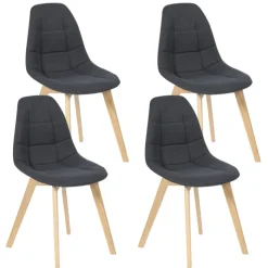 Chaises scandinaves grises pieds en bois