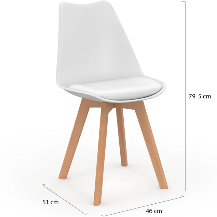 Chaises scandinaves mix color rose, blanc, gris, bleu