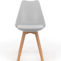 Chaises scandinaves mix color grises, blanches et jaunes