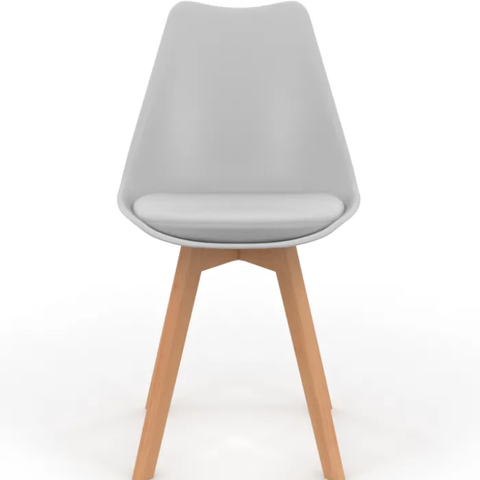 Chaises scandinaves mix color grises, blanches et jaunes