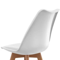 Chaises scandinaves mix color grises, blanches et jaunes