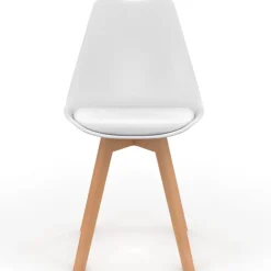 Chaises scandinaves mix color blanc, gris clair et patchworks