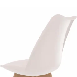 Chaises scandinaves rose pastel, gris, blanc avec coussin
