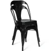 Chaises style industriel noir mat