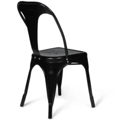 Chaises style industriel noir mat
