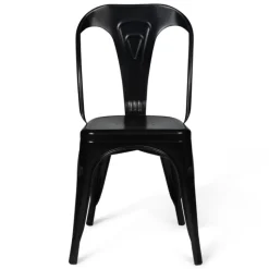 Chaises style industriel noir mat