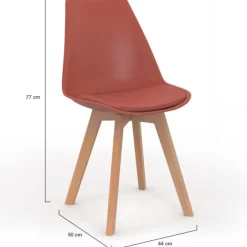 Chaises terracotta, gris, beige style scandinave