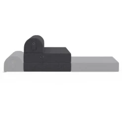 Chauffeuse convertible 1 place en tissu gris anthracite