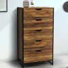 Chiffonnier design industriel 5 tiroirs