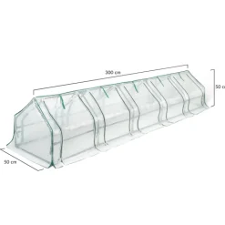 Châssis serre de jardin 3m blanche