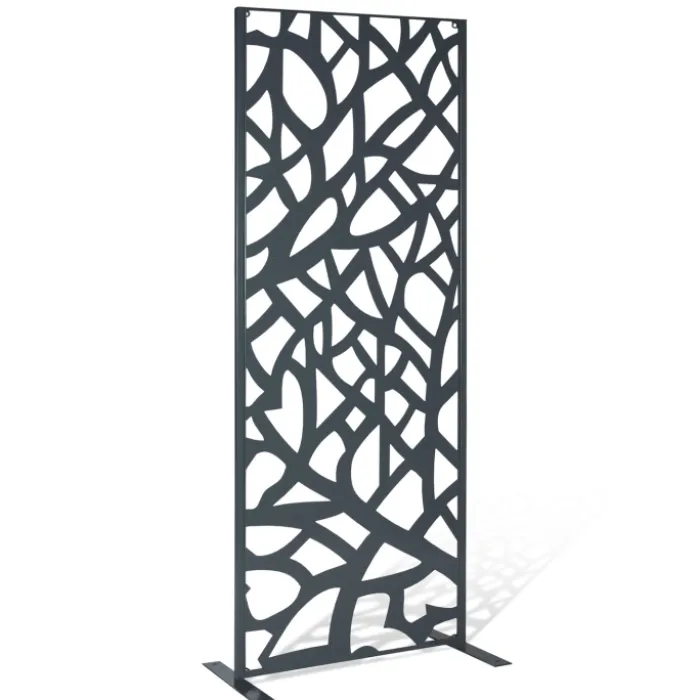 Claustra extérieur métal gris design