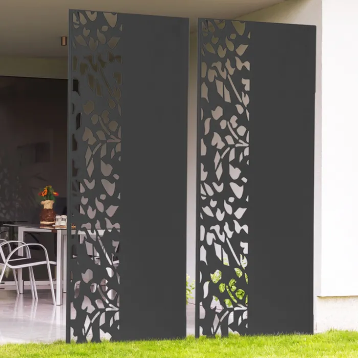 Claustra extérieur métal gris semi ajouré