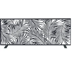Claustra extérieur métal gris motif palmier