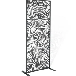 Claustra extérieur métal gris motif palmier