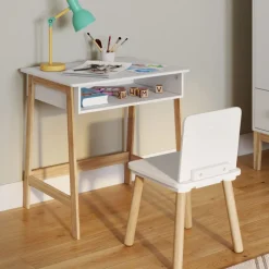 Cloison de séparation claustra 250 x 80 cm en tasseaux de bois coloris chêne