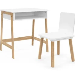 Cloison de séparation claustra 250 x 80 cm en tasseaux de bois coloris chêne
