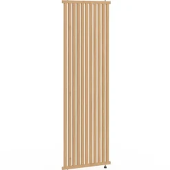 Cloison de séparation claustra 250 x 80 cm en tasseaux de bois coloris chêne