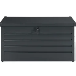Coffre de rangement extérieur étanche en métal gris 350 L