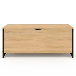 Coffre de rangement style industriel bois et noir