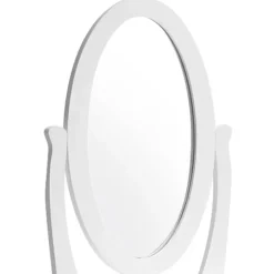 Coiffeuse blanche avec miroir et tabouret