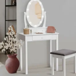 Coiffeuse miroir led