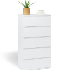 Commode 5 tiroirs blanche
