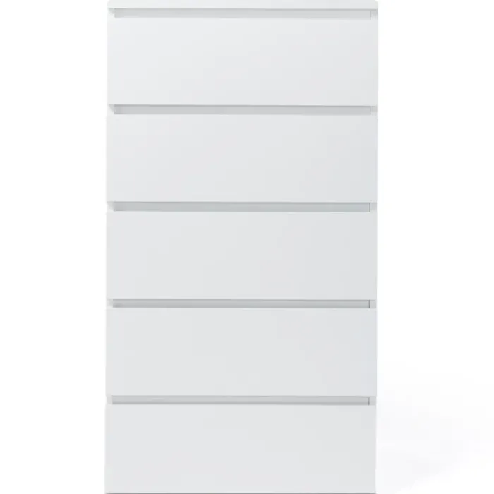 Commode 5 tiroirs blanche
