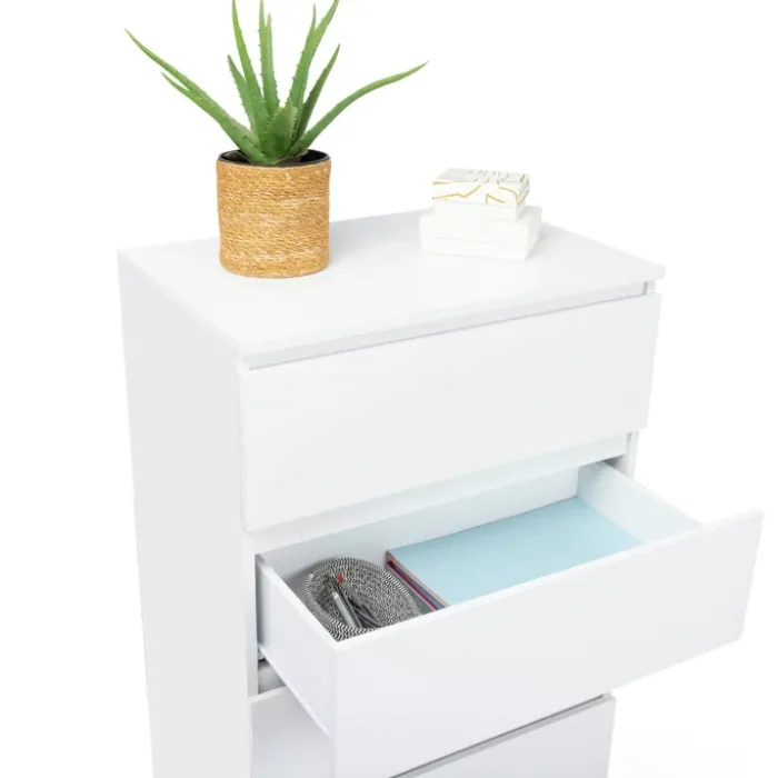 Commode 5 tiroirs blanche
