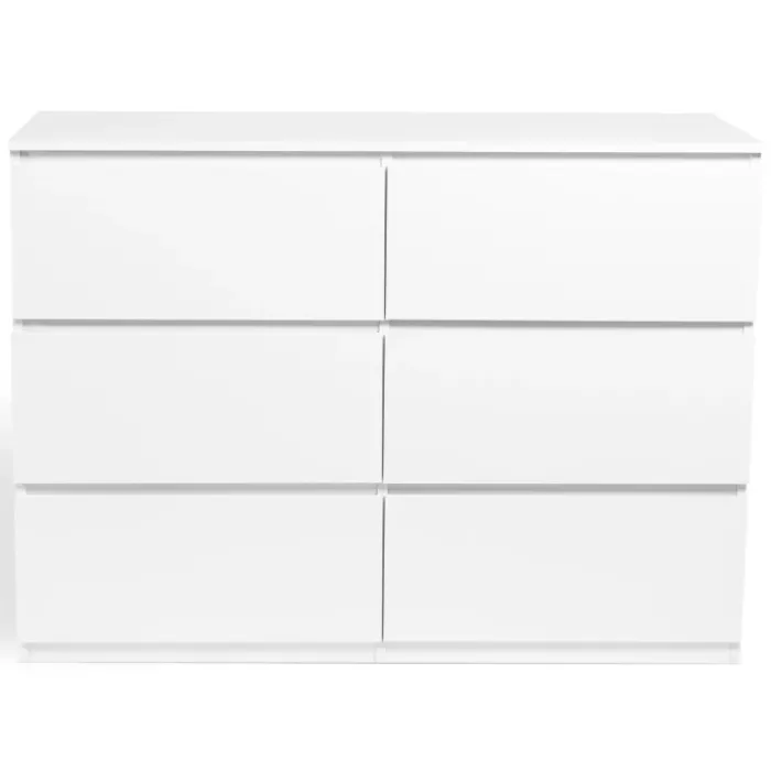 Commode 6 tiroirs blanche