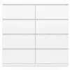 Commode 8 tiroirs en bois blanc 110 cm