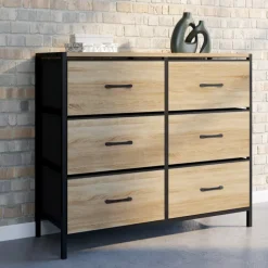 Commode 6 tiroirs en tissu industrielle