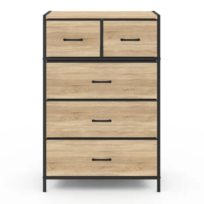 Commode 5 tiroirs en tissu industrielle