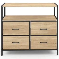 Commode industrielle 4 tiroirs en tissu