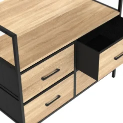 Commode industrielle 4 tiroirs en tissu