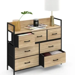 Commode industrielle avec 7 tiroirs en tissu
