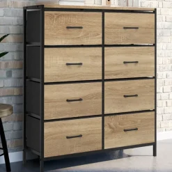 Commode industrielle avec 8 tiroirs en tissu