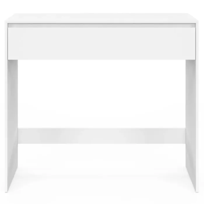 Console bois blanc 1 tiroir design moderne