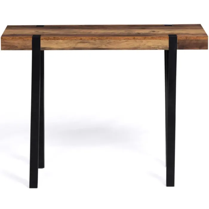 Console bois foncé pied épingle