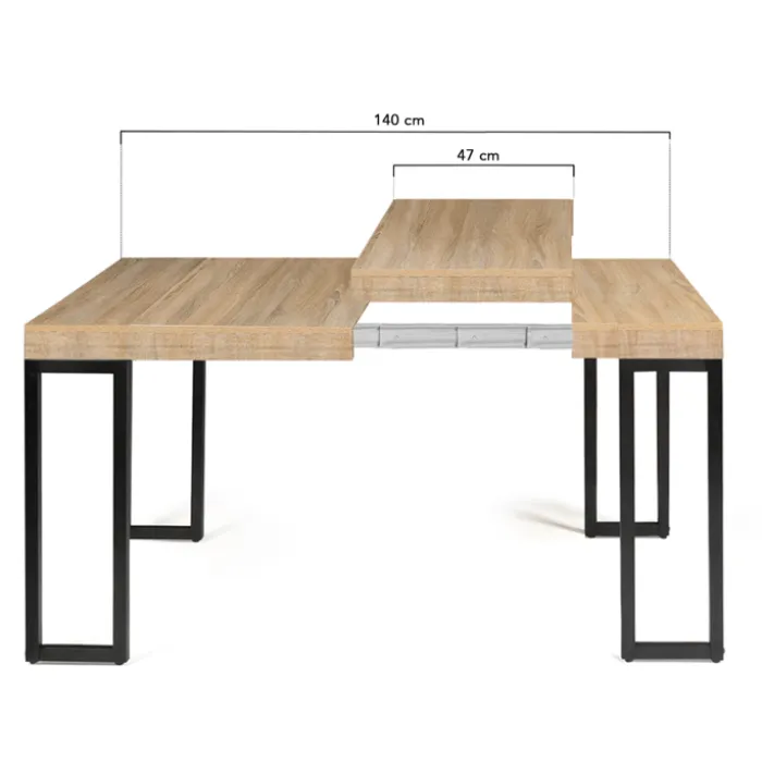 Console extensible industrielle 140 cm