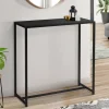 Console métal noir style industriel 80 cm