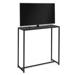 Console métal noir style industriel 80 cm